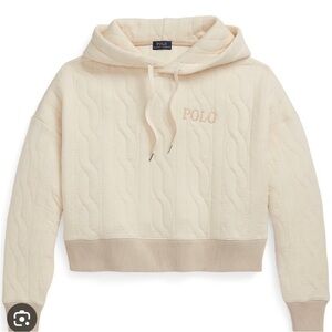 Polo by Ralph Lauren Women's Beige Quilted Hoodie